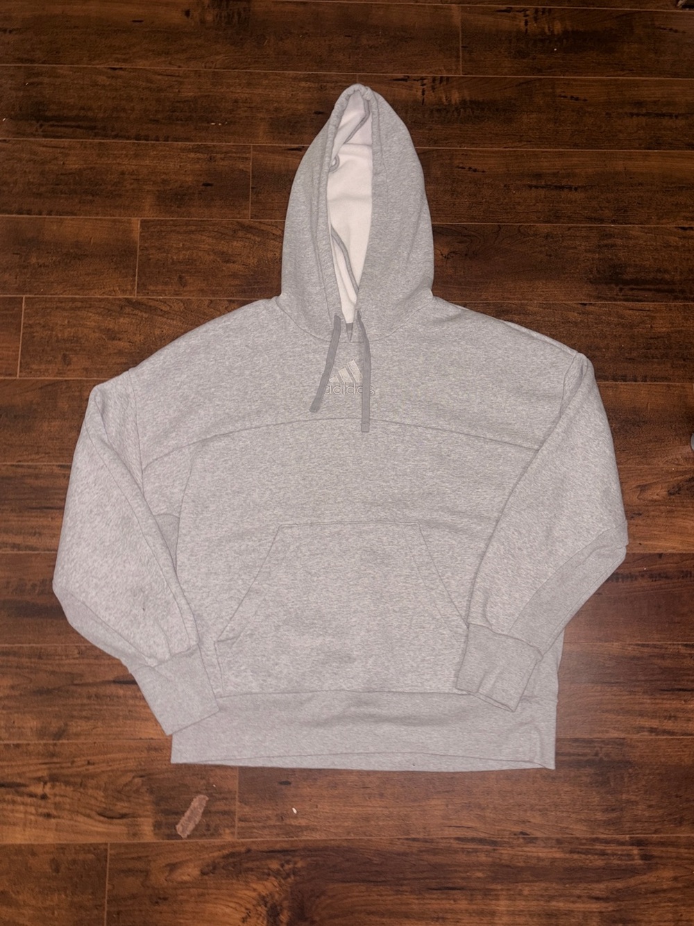 adidas Light Gray Pullover Hoodie
